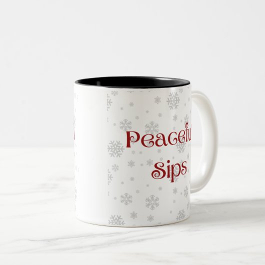 Winter Calm Mug — Cold Days & Warm Mind | Cozy Min (Devant droit)