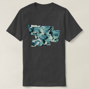 Winter Camo Patroon Geblazen Pixel T-shirt
