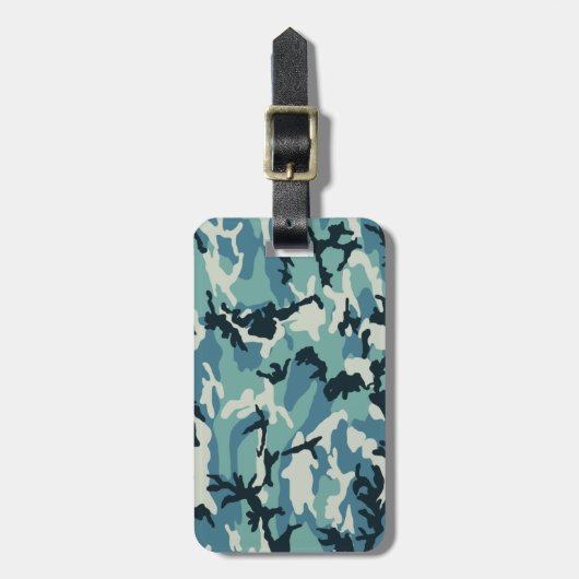 Winter Camo Pattern Bagagelabel (Voorkant verticaal)