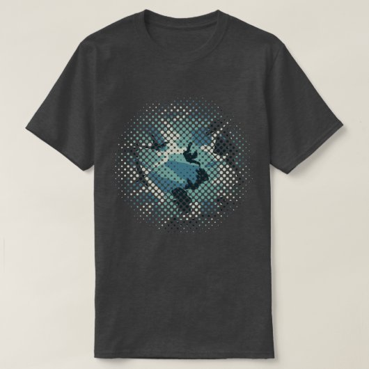 Winter Camo Pattern Halftone T-shirt (Design voorkant)