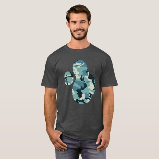 Winter Camo Pattern Paint Splat v2 T-shirt (Voorkant volledig)
