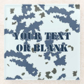 Winter Camouflage Glazen Onderzetter (Voorkant)