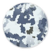 Winter Camouflage Keramische Knop (Voorkant)