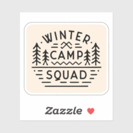 Winter camp squad crew matching sticker