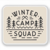 Winter camp squad crew matching sticker (Voorkant)