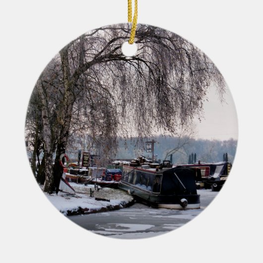 WINTER CANAL KERAMISCH ORNAMENT (Voorkant)