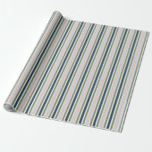 Winter Candy Stripe Gift Wrap Cadeaupapier (Uitgerold)