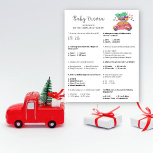 Winter car Baby Trivia BABY SHOWER