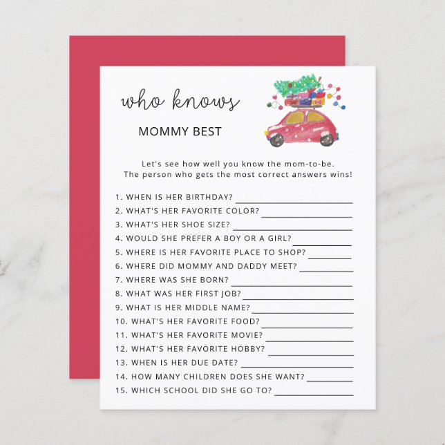 Winter car \ Who kent mammie best game (Voorkant / Achterkant)