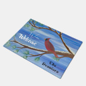 Winter Cardinal Deurmat (Schuin)