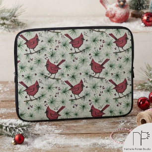 Winter Cardinal Laptophoes Laptop Sleeve