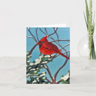 Winter Cardinal Vouwkaart Aankondiging