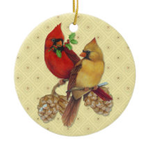 Winter Cardinals Pine en Holly
