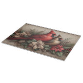 Winter Cardinals Rustic Cutting Board Snijplank (Hoek)