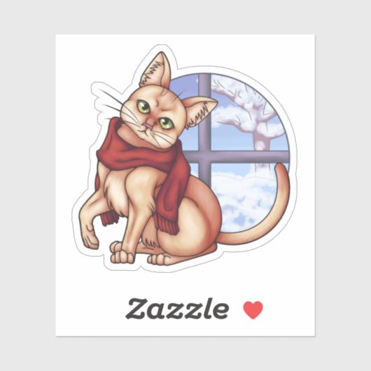Winter Cat Sticker (Vel)