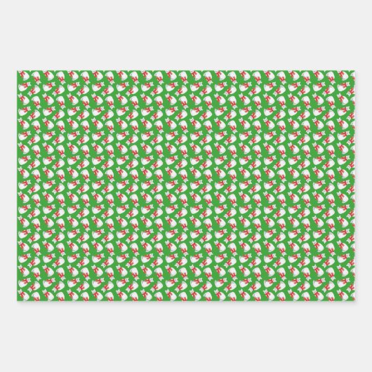 Winter Cats Wrapping Paper Flat Sheet Set of 3 (Voorkant 3)