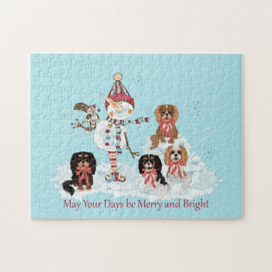 Winter Cavalier King Charles Puzzle Legpuzzel (Horizontaal)