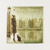 Winter Celebrations in the Snow, with Kittens Wandkleed (Voorkant)