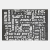 Winter Chalkboard Collage Inpakpapier Vel (Voorkant 3)