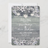 Winter Cherry Blossom Branches & Lantern Wedding Kaart (Voorkant)