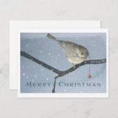 Winter Chickadee Briefkaart (Voorkant / Achterkant)