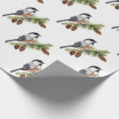 Winter Chickadee Cadeaupapier (Hoek)