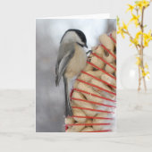 Winter Chickadee Kaart (Gele Bloem)
