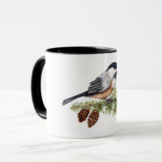 Winter Chickadee Mok (Voorkant links)