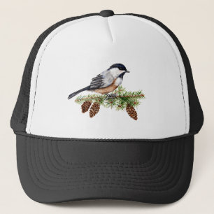 Winter Chickadee Trucker Pet