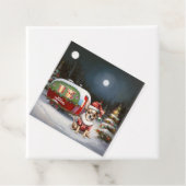 Winter Chihuahua Caravan Kerstavontuur Bedankjes Labels (In situ)