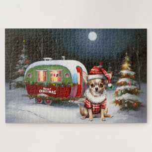 Winter Chihuahua Karavaan Kerstavontuur Legpuzzel