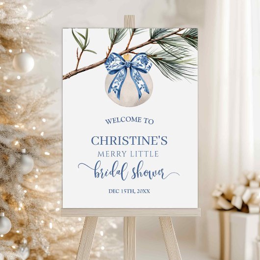 Winter Chinoiserie Affiche de bienvenue Board