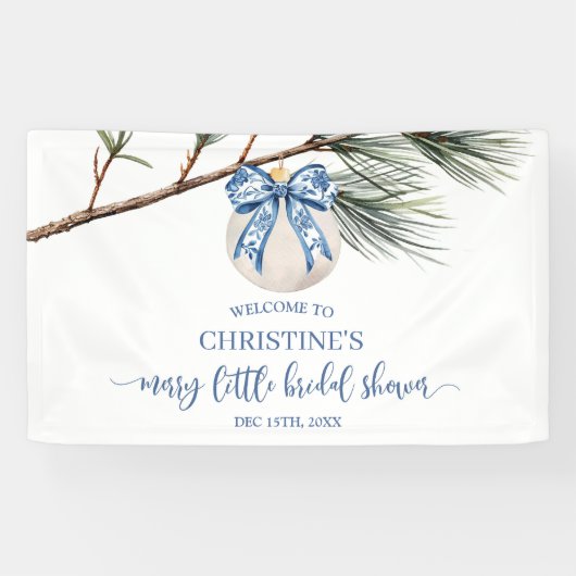 Winter Chinoiserie Boog Kerstgrote Banner (Horizontaal)