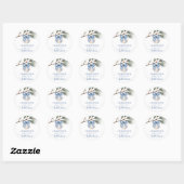 Winter Chinoiserie Bow Bedankt Sticker (Vel)
