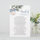 Winter Chinoiserie Bow Drink als Vrijgezellenfeest (Staand voorkant)