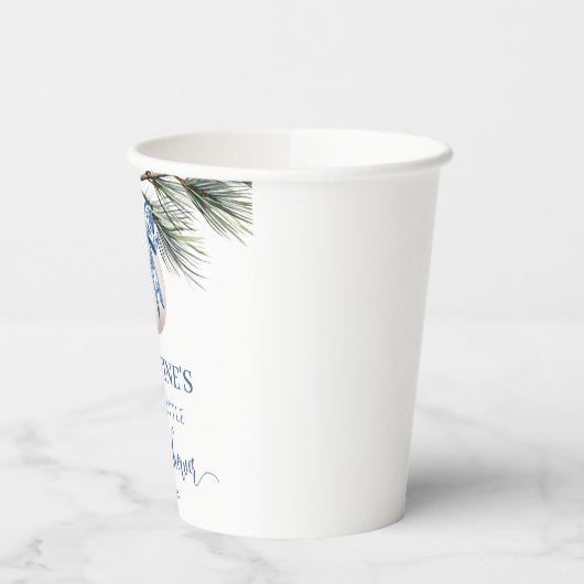 Winter Chinoiserie Bow Vrijgezellenfeest Papieren Papieren Bekers (Links)