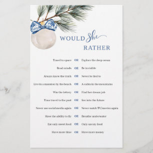 Winter Chinoiserie Bow zou ze liever spel