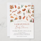 Winter Christmas Baby shower Uitnodiging (Voorkant)