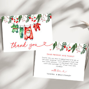 Winter Christmas Santa Baby shower Welkomstbord Bedankkaart