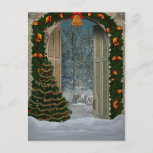 Winter Christmas Scene Briefkaart