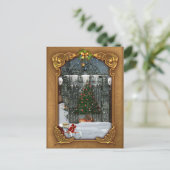 Winter Christmas Tree Briefkaart (Staand voorkant)