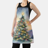 Winter Christmas Tree Snowy Sunset Scenery Schort (Insitu)