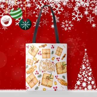 Winter Cinnamon Pine Christmas Canvas tas