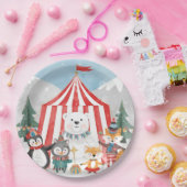 Winter Circus Animals Papieren Bordje (Feest)
