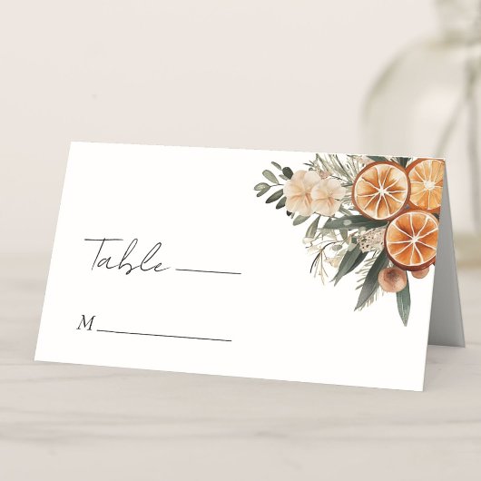 Winter Citrus Bloemen Elegante Kerstbruiloft