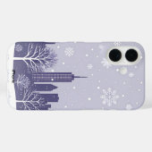 Winter City Snowflake iPhone 16 Coque (Verso (horizontal))