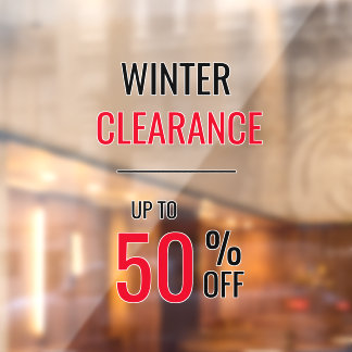 Winter Clearance Liquidation Tot 50% OFF SALE Raamsticker