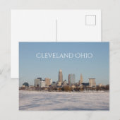 Winter Cleveland Skyline Briefkaart (Voorkant / Achterkant)