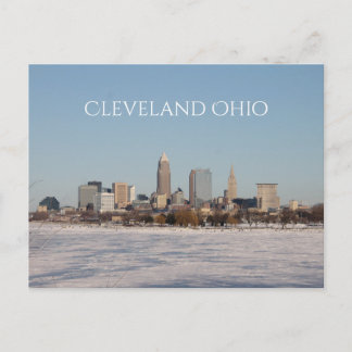 Winter Cleveland Skyline Briefkaart