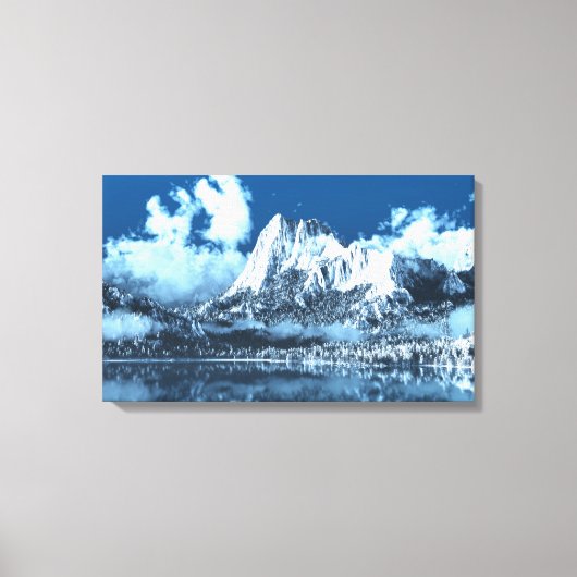 Winter Cliffs (Triptych) Canvas Afdruk (Voorkant)